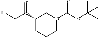 tert-butyl
(3S)-3-(2-bromoacetyl)piperidine-1-carboxylate Structure