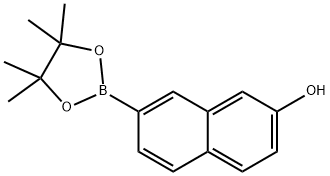 2-Naphthalenol, 7-(4,4,5,5-tetramethyl-1,3,2-dioxaborolan-2-yl)- Structure