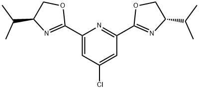 Pyridine, 4-chloro-2,6-bis[(4S)-4,5-dihydro-4-(1-methylethyl)-2-oxazolyl]- Structure