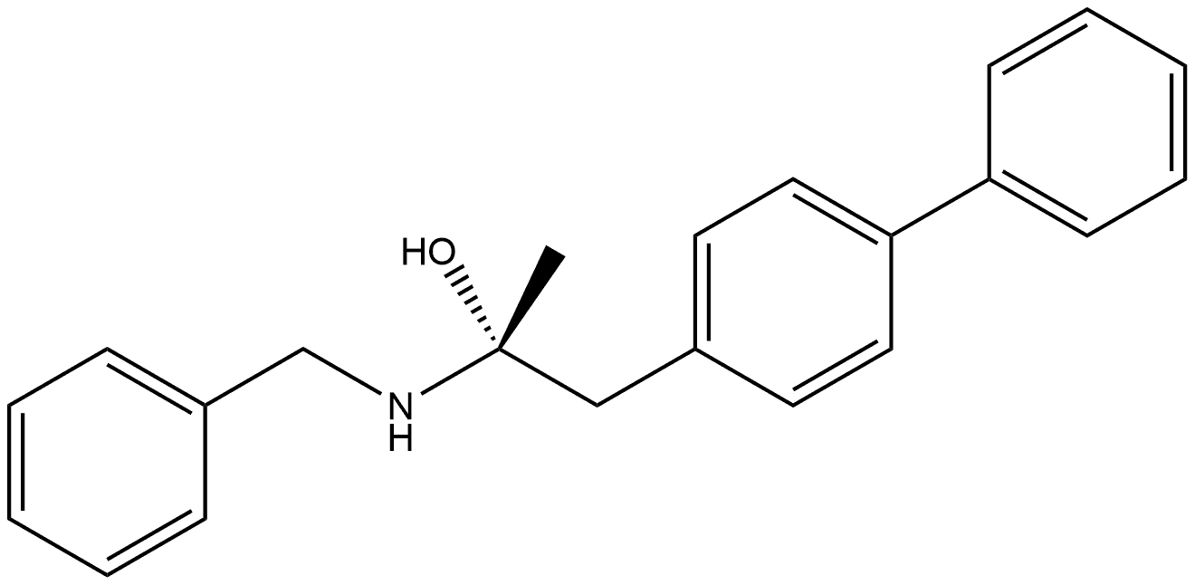 [1,1'-Biphenyl]-4-propanol, β-[(phenylmethyl)amino]-, (βR)- Structure