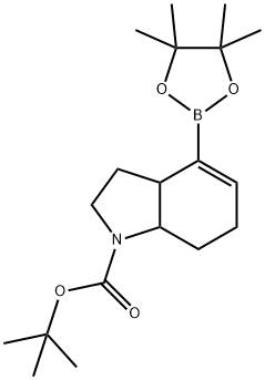 1,1-Dimethylethyl 2,3,3a,6,7,7a-hexahydro-4-(4,4,5,5-tetramethyl-1,3,2-dioxaborolan-2-yl)-1H-indole-1-carboxylate Structure