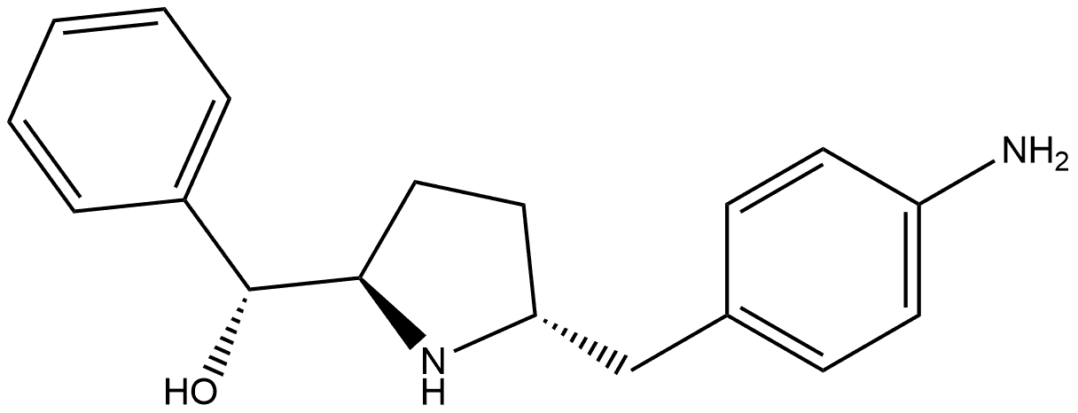 (αR,2R,5R)-5-[(4-Aminophenyl)methyl]-α-phenyl-2-pyrrolidinemethanol Structure