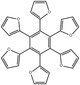 Furan, 2,2',2'',2''',2'''',2'''''-(1,2,3,4,5,6-benzenehexayl)hexakis- Structure