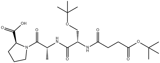N-(4-(tert-butoxy)-4-oxobutanoyl)-O-(tert-butyl)-L-seryl-D-alanyl-L-proline Structure