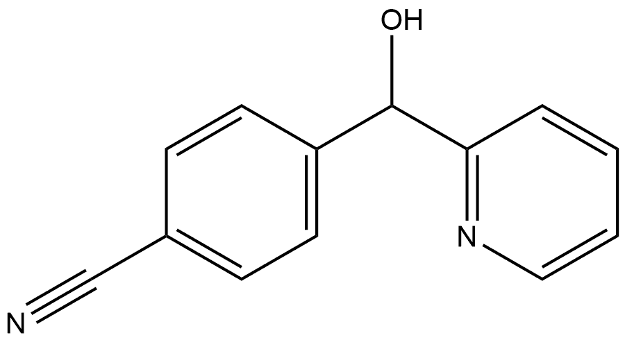 4-(Hydroxy-2-pyridinylmethyl)benzonitrile Structure