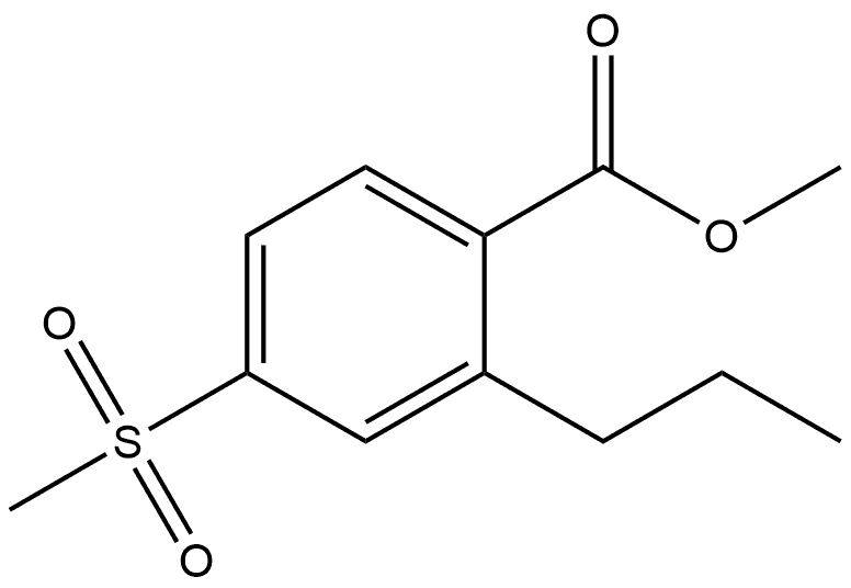 Benzoic acid, 4-(methylsulfonyl)-2-propyl-, methyl ester Structure