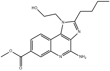 1H-Imidazo[4,5-c]quinoline-7-carboxylic acid, 4-amino-2-butyl-1-(2-hydroxyethyl)-, methyl ester Structure