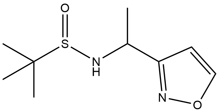 2-Propanesulfinamide, N-[1-(3-isoxazolyl)ethyl]-2-methyl- Structure