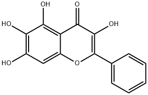 3,5,6,7-Tetrahydroxy-2-phenyl-4H-chromen-4-one 구조식 이미지