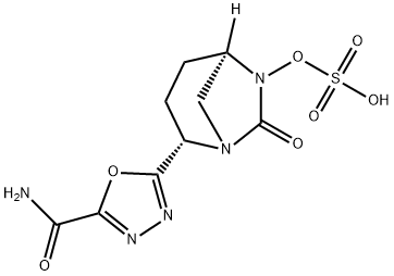 5-[(2S,5R)-7-Oxo-6-(sulfooxy)-1,6-diazabicyclo[3.2.1]oct-2-yl]-1,3,4-oxadiazole-2-carboxamide Structure