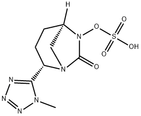 (2S,5R)-2-(1-Methyl-1H-tetrazol-5-yl)-6-(sulfooxy)-1,6-diazabicyclo[3.2.1]octan-7-one Structure