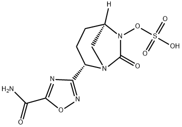 3-[(2S,5R)-7-Oxo-6-(sulfooxy)-1,6-diazabicyclo[3.2.1]oct-2-yl]-1,2,4-oxadiazole-5-carboxamide Structure