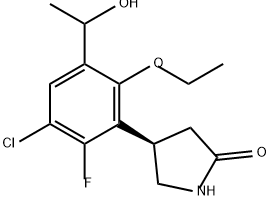 2-Pyrrolidinone, 4-[3-chloro-6-ethoxy-2-fluoro-5-(1-hydroxyethyl)phenyl]-, (4R)- Structure