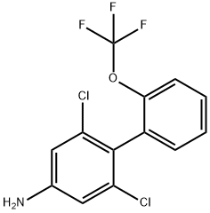 [1,1'-Biphenyl]-4-amine, 2,6-dichloro-2'-(trifluoromethoxy)- Structure