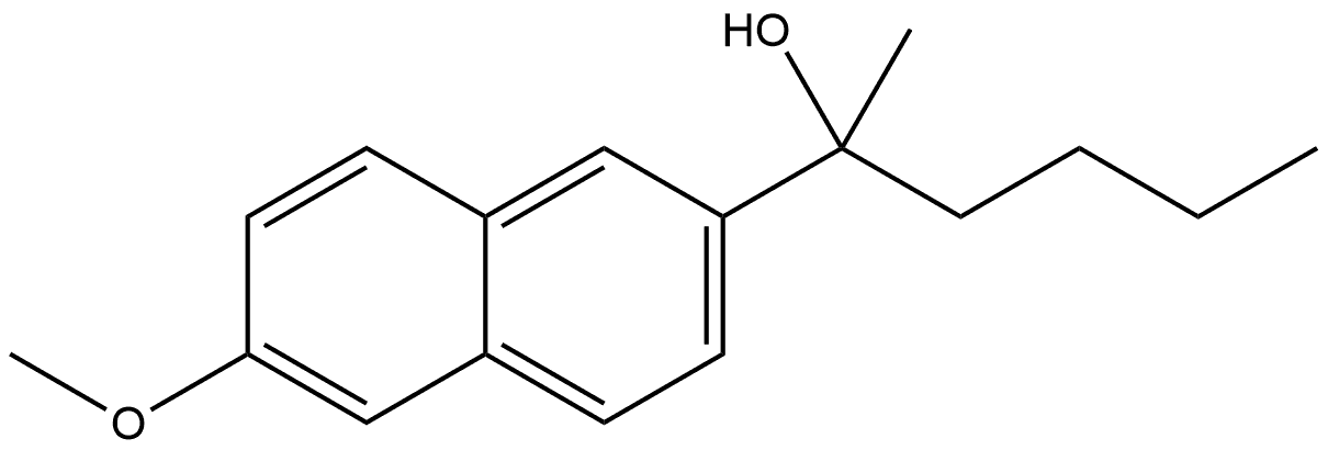 α-Butyl-6-methoxy-α-methyl-2-naphthalenemethanol Structure