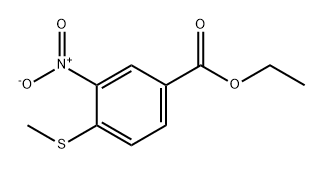 Benzoic acid, 4-(methylthio)-3-nitro-, ethyl ester 구조식 이미지