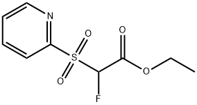 Acetic acid, 2-fluoro-2-(2-pyridinylsulfonyl)-, ethyl ester Structure