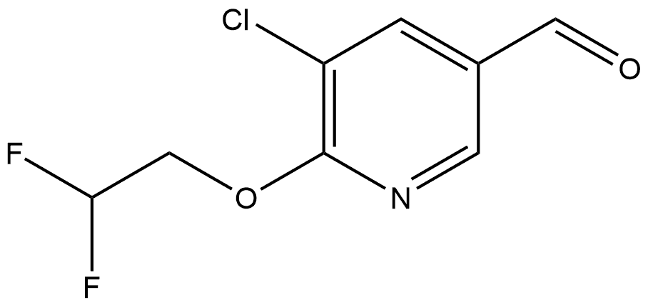 5-Chloro-6-(2,2-difluoroethoxy)-3-pyridinecarboxaldehyde Structure