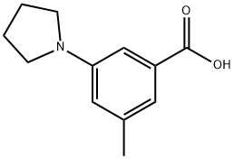 3-Methyl-5-(pyrrolidin-1-yl)benzoic acid Structure