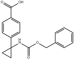 Benzoic acid, 4-[1-[[(phenylmethoxy)carbonyl]amino]cyclopropyl]- Structure