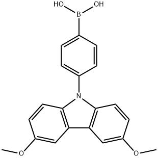 Boronic acid, B-[4-(3,6-dimethoxy-9H-carbazol-9-yl)phenyl]- Structure