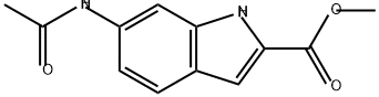 1H-Indole-2-carboxylic acid, 6-(acetylamino)-, methyl ester Structure