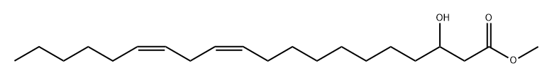 11,14-Eicosadienoic acid, 3-hydroxy-, methyl ester, (11Z,14Z)- Structure