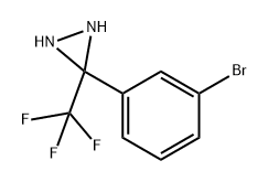 Diaziridine, 3-(3-bromophenyl)-3-(trifluoromethyl)- Structure