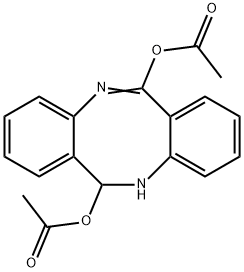 Dibenzo[b,f][1,5]diazocine-6,12-diol, 11,12-dihydro-, 6,12-diacetate Structure