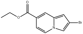 7-Indolizinecarboxylic acid, 2-bromo-, ethyl ester Structure