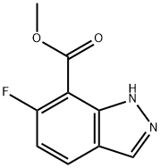 1H-Indazole-7-carboxylic acid, 6-fluoro-, methyl ester Structure