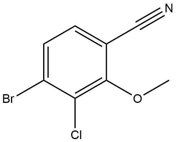 4-Bromo-3-chloro-2-methoxybenzonitrile Structure