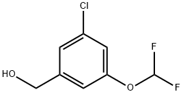 Benzenemethanol, 3-chloro-5-(difluoromethoxy)- Structure