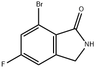 1H-Isoindol-1-one, 7-bromo-5-fluoro-2,3-dihydro- 구조식 이미지