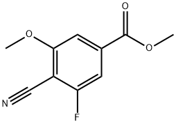 Benzoic acid, 4-cyano-3-fluoro-5-methoxy-, methyl ester Structure