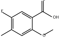 Benzoic acid, 5-fluoro-2-methoxy-4-methyl- Structure