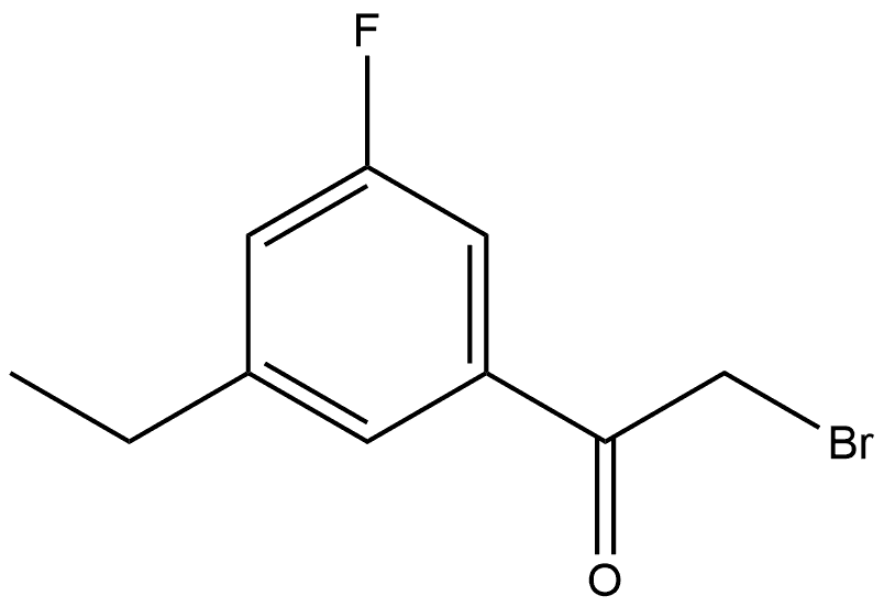 2-Bromo-1-(3-ethyl-5-fluorophenyl)ethanone Structure