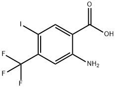 Benzoic acid, 2-amino-5-iodo-4-(trifluoromethyl)- Structure