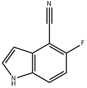 1H-Indole-4-carbonitrile, 5-fluoro- 구조식 이미지