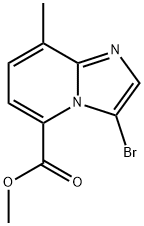 methyl 3-bromo-8-methylimidazo[1,2-a]pyridine-5-carboxylate 구조식 이미지