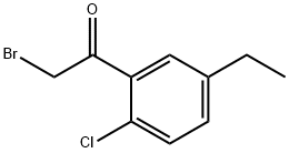 Ethanone, 2-bromo-1-(2-chloro-5-ethylphenyl)- Structure