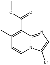 methyl 3-bromo-7-methylimidazo[1,2-a]pyridine-8-carboxylate Structure