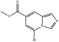 Imidazo[1,5-a]pyridine-7-carboxylic acid, 5-bromo-, methyl ester 구조식 이미지