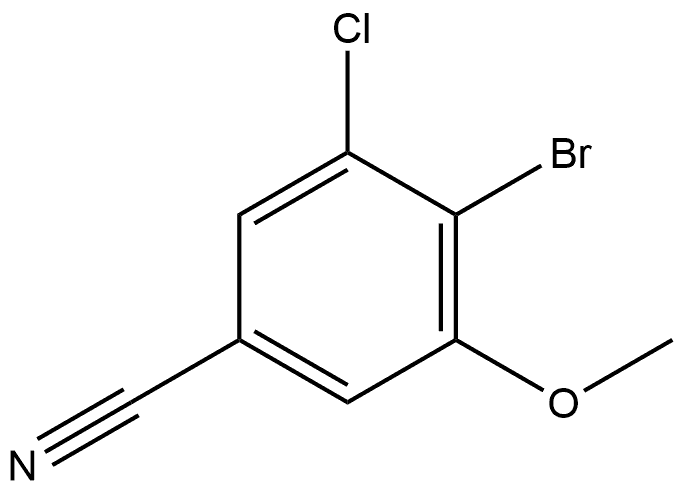 4-Bromo-3-chloro-5-methoxybenzonitrile Structure