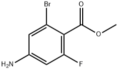 Benzoic acid, 4-amino-2-bromo-6-fluoro-, methyl ester Structure