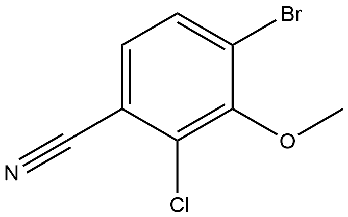 4-Bromo-2-chloro-3-methoxybenzonitrile Structure