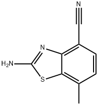 4-Benzothiazolecarbonitrile, 2-amino-7-methyl- Structure