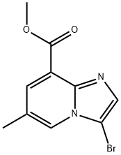 methyl 3-bromo-6-methylimidazo[1,2-a]pyridine-8-carboxylate Structure