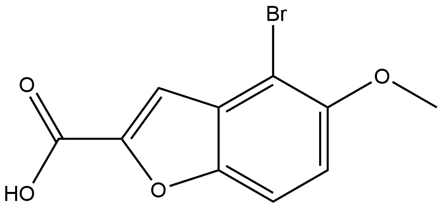 4-Bromo-5-methoxy-2-benzofurancarboxylic acid Structure