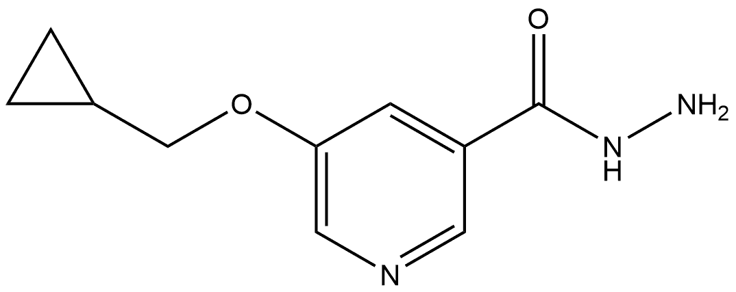 5-(Cyclopropylmethoxy)-3-pyridinecarboxylic acid hydrazide Structure